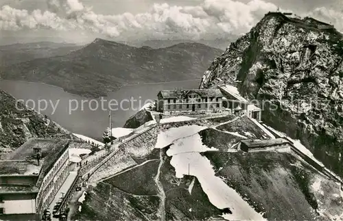 AK / Ansichtskarte Pilatus_Kulm Fliegeraufnahme mit Vierwaldstaettersee Pilatus_Kulm