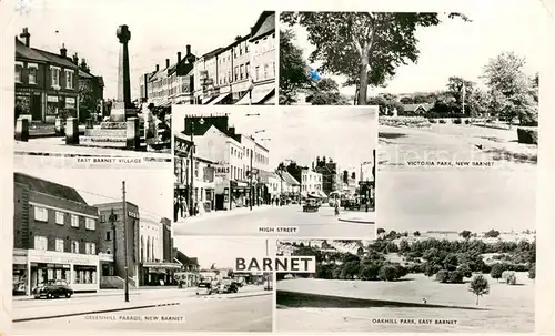 AK / Ansichtskarte Barnet East Barnet Village Greenhill Parade High Street Victoria Park Oakhill Park Barnet