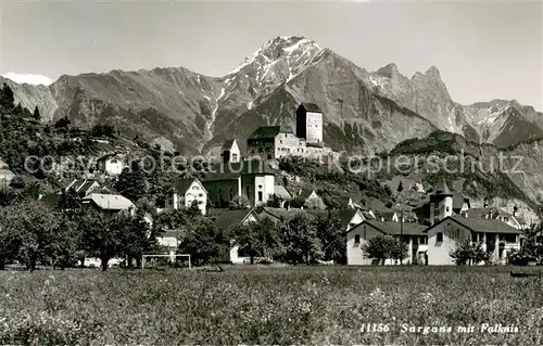 AK / Ansichtskarte Sargans mit Falknis Sargans