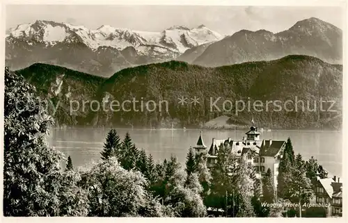 AK / Ansichtskarte Weggis_Vierwaldstaettersee Hotel Alpenblick Weggis_Vierwaldstaettersee