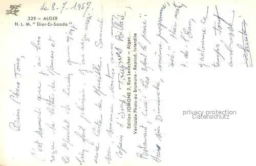 AK / Ansichtskarte Alger_Algerien HLM Diar Es Saada Alger Algerien