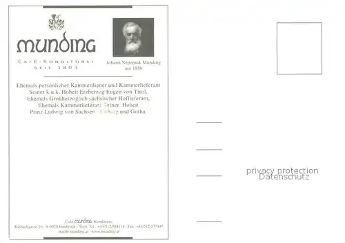 AK / Ansichtskarte Innsbruck Cafe Munding Innsbruck
