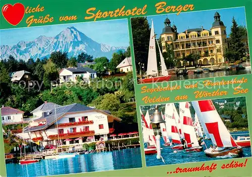 AK / Ansichtskarte Velden_Woerthersee Sporthotel Berger Segel und Hundeschule Velden Woerthersee