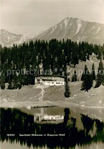 AK / Ansichtskarte Schroecken_Vorarlberg Sporthotel Koerbersee im Bregenzer Wald Schroecken Vorarlberg