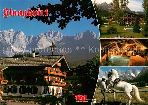 AK / Ansichtskarte Going_Wilden_Kaiser_Tirol Bio Hotel Stanglwirt Hallenbad Horsemanship Going_Wilden_Kaiser_Tirol
