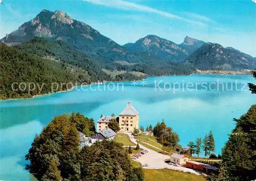 AK / Ansichtskarte Fuschl_See_Salzkammergut Schloss Hotel Fuschl mit Schober Schafberg und Fuschl Fuschl_See_Salzkammergut