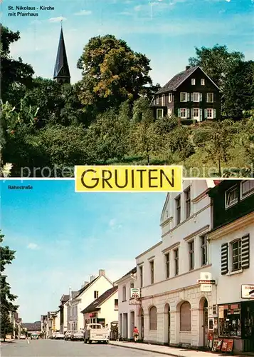 AK / Ansichtskarte Gruiten St Nikolaus Kirche mit Pfarrhaus Bahnstrasse Gruiten