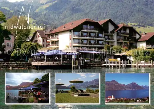 AK / Ansichtskarte Beckenried Hotel Nidwaldnerhof Terrasse Liegewiese Seeblick Beckenried