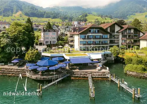 AK / Ansichtskarte Beckenried Hotel Nidwaldnerhof Terrasse Beckenried