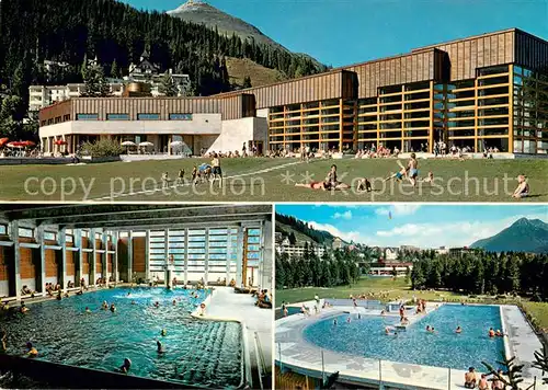 AK / Ansichtskarte Davos_GR Hallen und Gartenbad Davos_GR