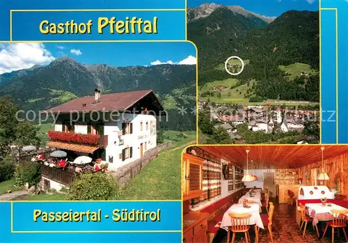 AK / Ansichtskarte St_Martin_Passeiertal Gasthof Pfeiftal Panorama Gaststube St_Martin_Passeiertal