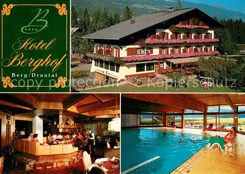 AK / Ansichtskarte Berg_Drautal Hotel Berghof Bar Hallenbad Berg Drautal