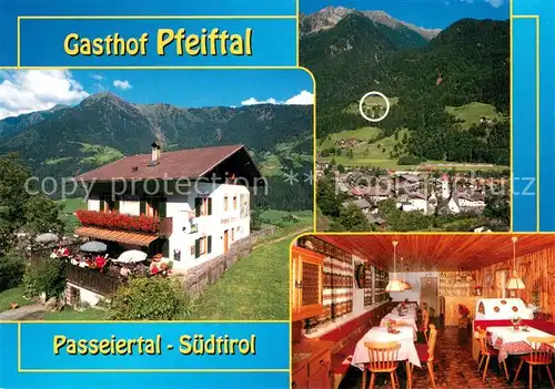 AK / Ansichtskarte St_Martin_Passeier Gasthof Pfeiftal Gaststube Panorama St_Martin_Passeier