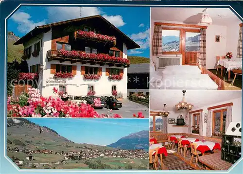 AK / Ansichtskarte Fiss_Tirol Haus Sonnenterrasse Gaestezimmer Stube Panorama Fiss_Tirol