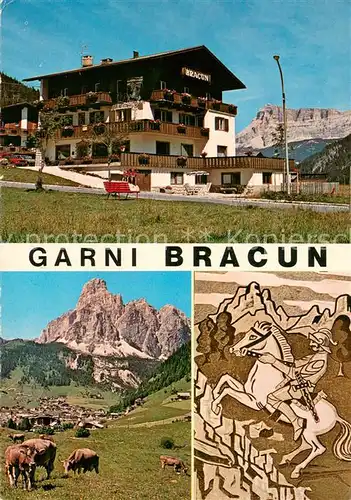 AK / Ansichtskarte Corvara_Pustertal_Suedtirol Garni Bracun Panorama Corvara_Pustertal