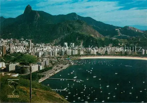AK / Ansichtskarte Rio_de_Janeiro Panorama Botafogo e Corcovado Rio_de_Janeiro