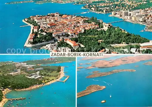 AK / Ansichtskarte Zadar_Zadra_Zara Borik und Kornati Fliegeraufnahmen Zadar_Zadra_Zara