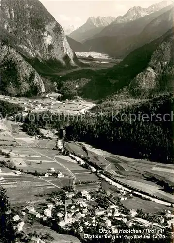AK / Ansichtskarte Oetz und Habichen oetztaler Alpen Fliegeraufnahme Oetz