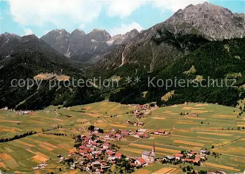 AK / Ansichtskarte Telfes_Stubai gegen Kalkkoegel und Nockspitze Alpenpanorama Fliegeraufnahme Telfes_Stubai