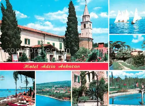 AK / Ansichtskarte Ankaran Hotel Adria Strand Pool Segelregatta Ankaran