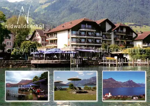 AK / Ansichtskarte Beckenried Hotel Nidwaldnerhof Terrasse Liegewiese Seeblick Beckenried