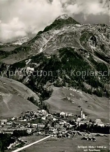 AK / Ansichtskarte Spluegen_GR mit Teurihorn Spluegen_GR