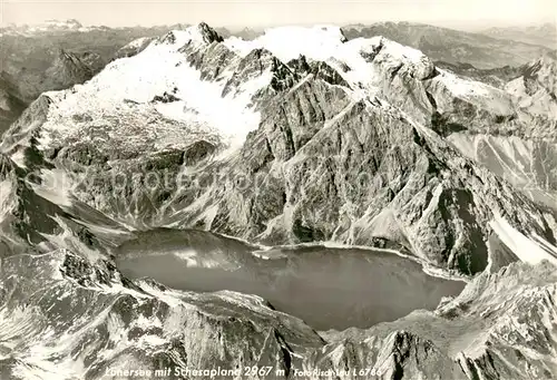 AK / Ansichtskarte Luenersee_Vorarlberg mit Schesaplana Fliegeraufnahme Luenersee Vorarlberg