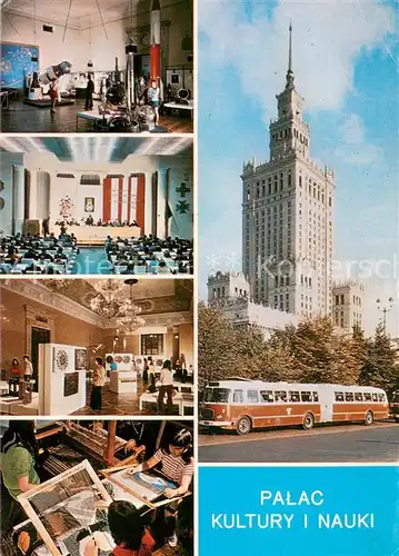 AK / Ansichtskarte Warszawa Palac Kultury i Nauki Muzeum Techniki Sala Warszawa