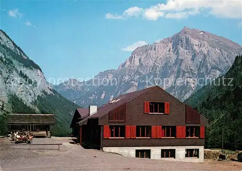 AK / Ansichtskarte Calfeisental_St_Gallen_Kanton Restaurant Gigerwald mit Calanda Calfeisental_St