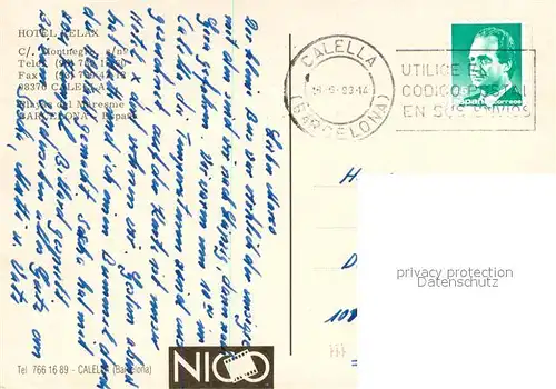 AK / Ansichtskarte Calella Hotel Relax Calella