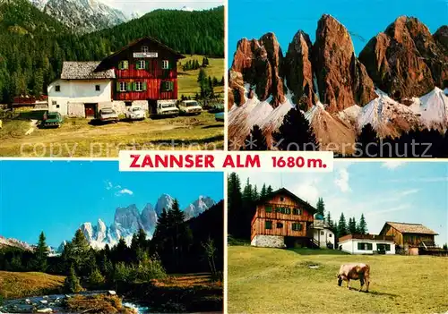 AK / Ansichtskarte Villnoess Zannser Alm Val di Funes Dolomiti Villnoess