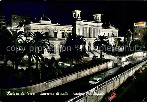 AK / Ansichtskarte Sanremo di notte Casino Municipale Sanremo