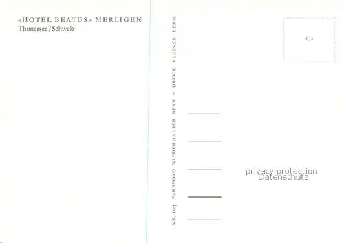AK / Ansichtskarte Merligen Hotel Beatus  Merligen