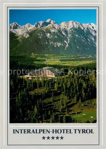AK / Ansichtskarte Telfs_Tirol Golfplatz Seefeld mit Leutasch und Wettergebirge Telfs Tirol