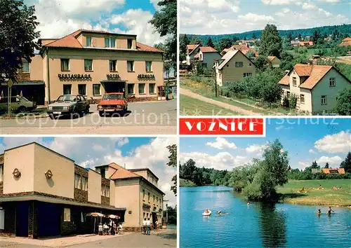 AK / Ansichtskarte Voznice Hotel Jednota Pohled na obec Koupaliste 