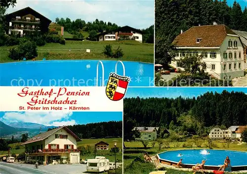 AK / Ansichtskarte Lendorf_Kaernten Gasthof Pension Gritschacher St Peter im Holz Pool Lendorf Kaernten