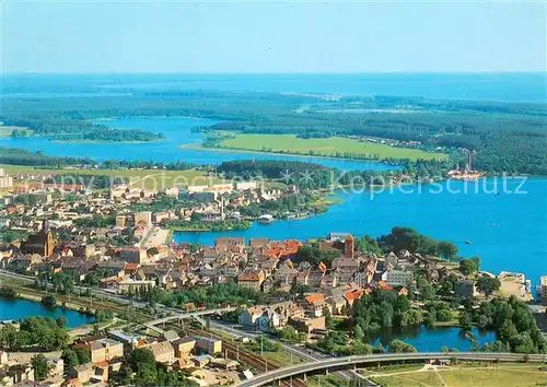 AK / Ansichtskarte Waren_Mueritz Mueritz Nationalpark Fliegeraufnahme Waren Mueritz