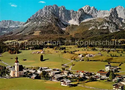AK / Ansichtskarte Going_Wilden_Kaiser_Tirol Luftkurort Blick gegen Kaisergebirge Fliegeraufnahme Going_Wilden_Kaiser_Tirol
