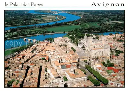 AK / Ansichtskarte Avignon_Vaucluse Palais des Papes vue aerienne Avignon Vaucluse