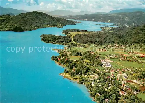 AK / Ansichtskarte Krumpendorf_Woerthersee Alpenseebad Fliegeraufnahme Krumpendorf Woerthersee