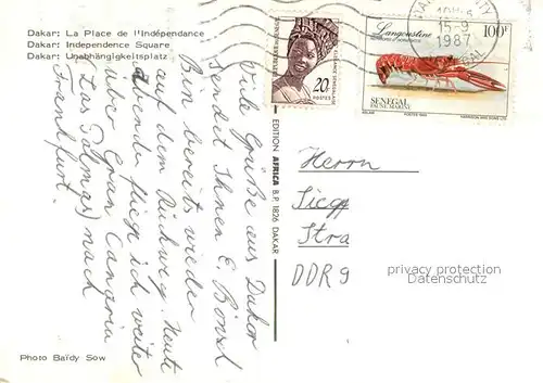 AK / Ansichtskarte Dakar Place de l Independance vue aerienne Dakar