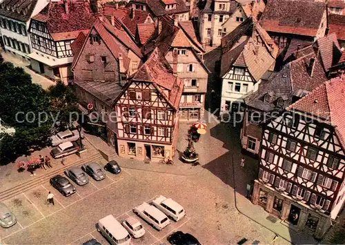 AK / Ansichtskarte Mosbach_Baden Altstadt Fachwerkhaeuser Fliegeraufnahme Mosbach_Baden