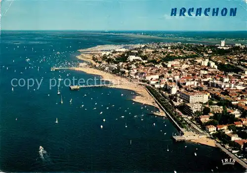 AK / Ansichtskarte Arcachon_33 Les plages le port et la ville vus du ciel 