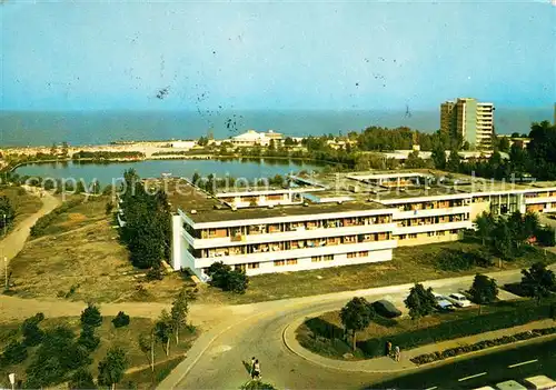 AK / Ansichtskarte Jupiter_Rumaenien Tismana See und Hotel Fliegeraufnahme Jupiter Rumaenien