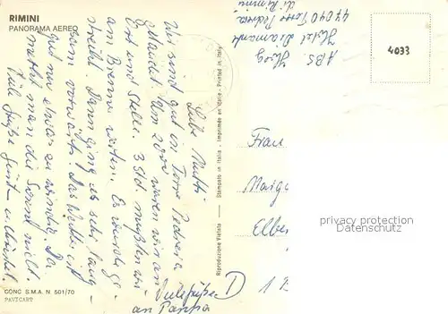 AK / Ansichtskarte Rimini Panorama aereo Rimini