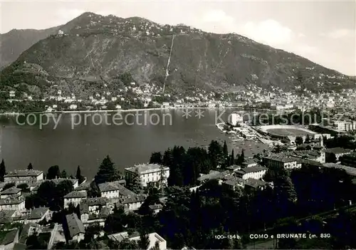 AK / Ansichtskarte Como_Lago_di_Como mit Brunate Como_Lago_di_Como