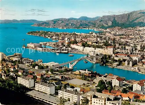 AK / Ansichtskarte Bergen_Norwegen Fliegeraufnahme Bergen Norwegen