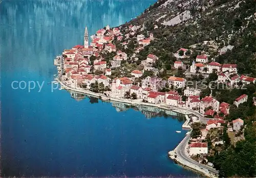 AK / Ansichtskarte Perast_Montenegro Fliegeraufnahme 