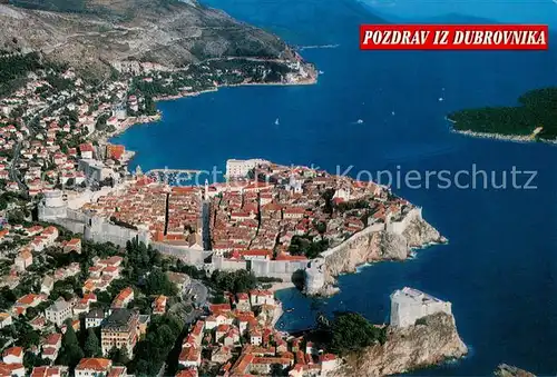 AK / Ansichtskarte Dubrovnik_Ragusa Fliegeraufnahme Dubrovnik Ragusa