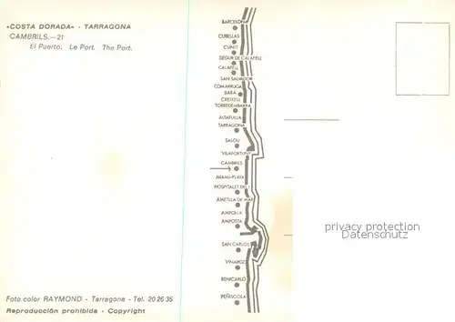 AK / Ansichtskarte Cambrils El Puerto Fliegeraufnahme Cambrils